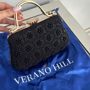 Verano hill Black Beaded Women's Bag